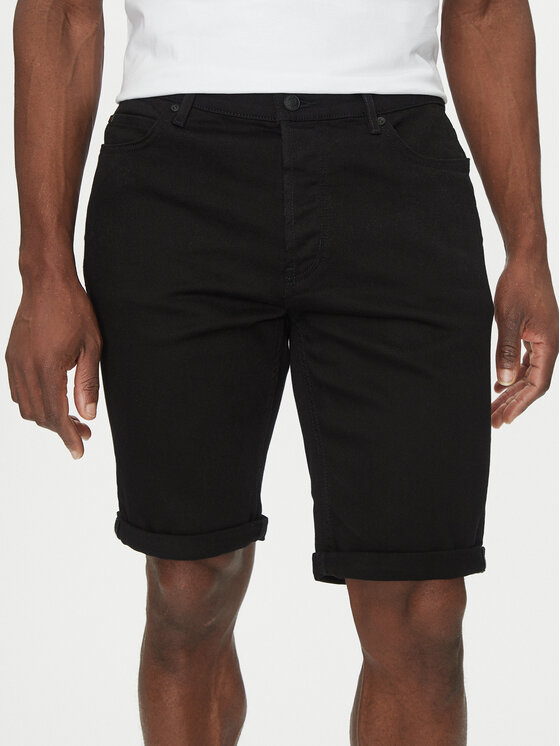 HUGO HUGO Džínové šortky 50537718 Černá Regular Fit