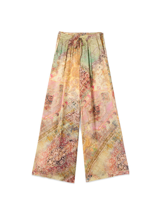 Oltre Oltre Pantaloni di tessuto P019J002477N0R2 Multicolore Baggy Fit