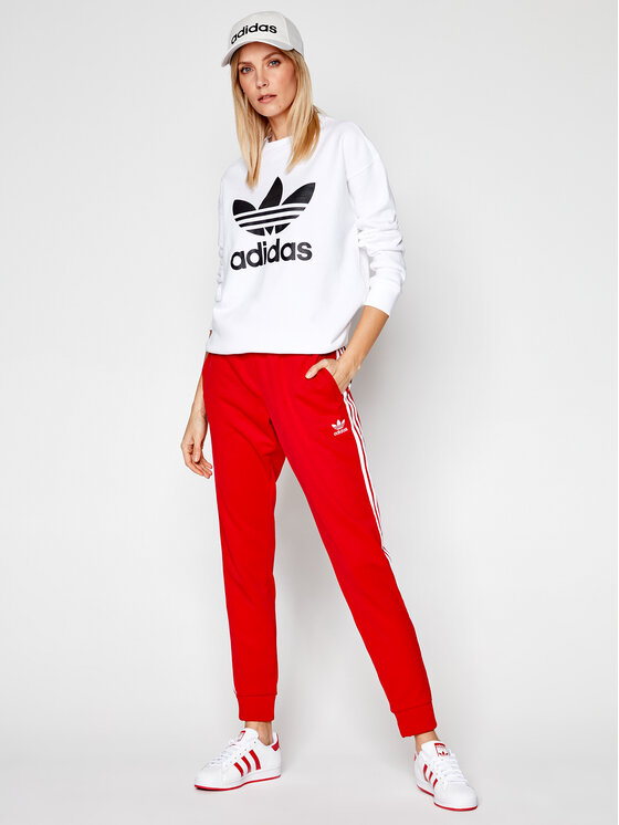 adidas adidas Μπλούζα Trefoil GN2961 Λευκό Regular Fit
