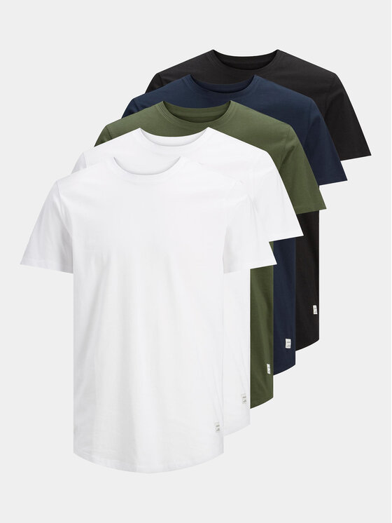 Jack&Jones 5 t-kreklu komplekts Noa 12183653 Daudzkrāsains Regular Fit