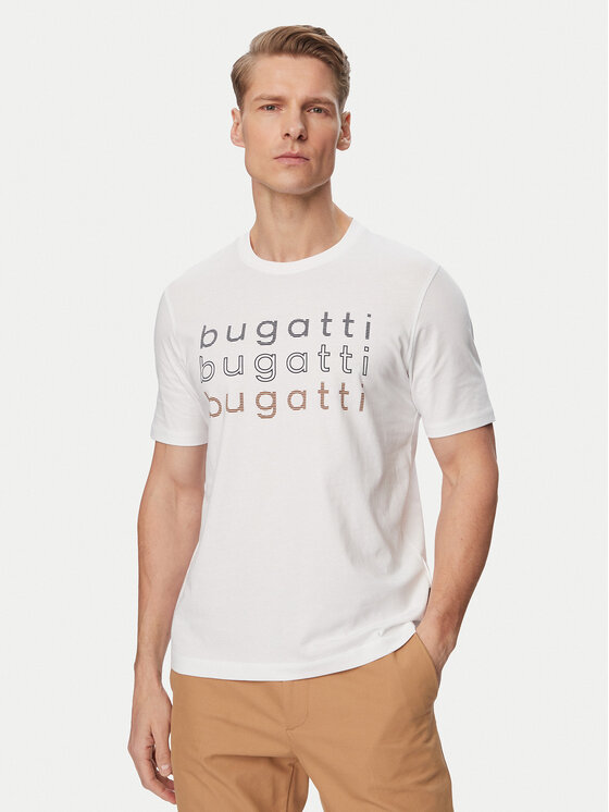 Bugatti Bugatti T-Shirt 8350-15042E Λευκό Regular Fit