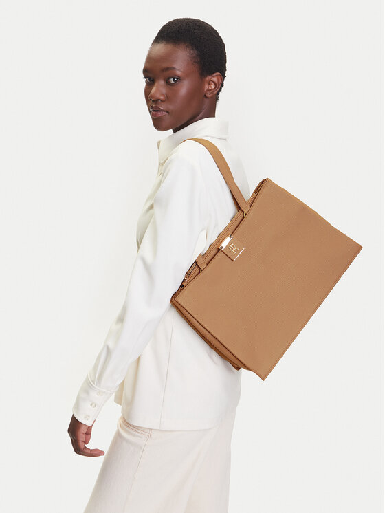 Tommy Hilfiger Tommy Hilfiger Ročna torba Th Her Tote AW0AW17191 Rjava