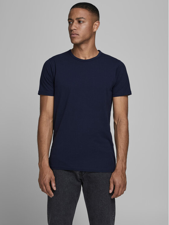 Jack&Jones T-krekls Basic 12058529 Tumši zils Stretch Fit