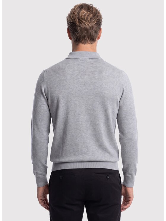 Pako Lorente Pako Lorente Sweter P26WF-2X-006 Szary Straight Fit