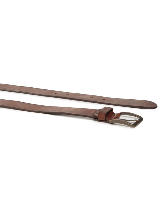 Wrangler Wrangler Pasek Męski Structured Belt W0F1U1X85 112125610 Brązowy