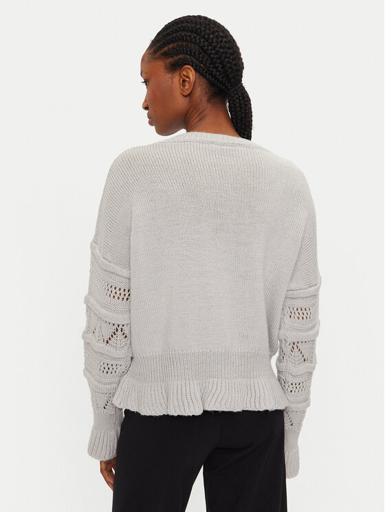 Haveone Haveone Pullover MEV-M119 Grau Regular Fit