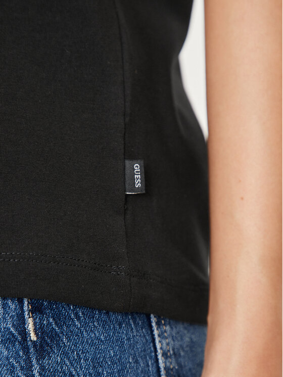 Guess Jeans Guess Jeans Футболка W4YI13 J1314 Чорний Regular Fit