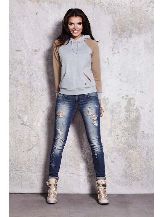 Infinite You Infinite You Mikina M029 Béžová Basic Fit