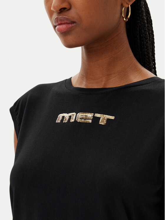 MET MET Μπλουζάκι M10 304TP Μαύρο Regular Fit