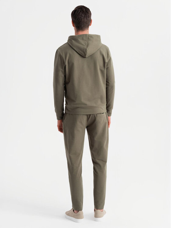 Ombre Ombre Komplet dresowy Z107 Khaki Regular Fit