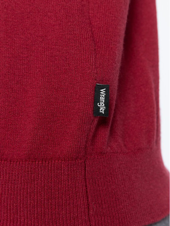 Wrangler Wrangler Sweter W8D12PXRO 112321350 Bordowy Regular Fit
