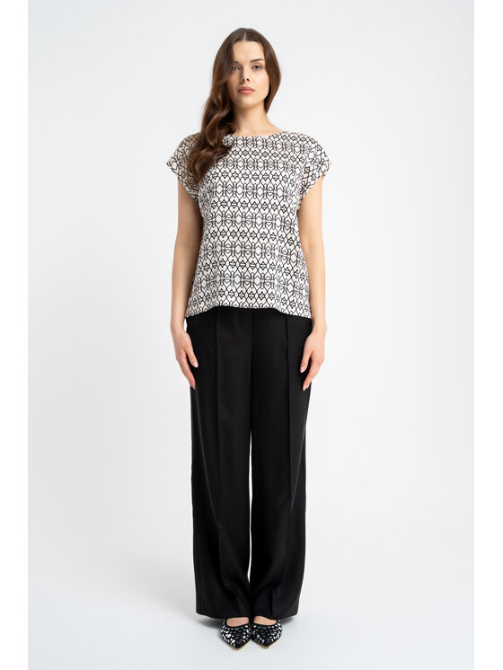 CLICK CLICK Blúzka 10-6698 Biela Loose Fit