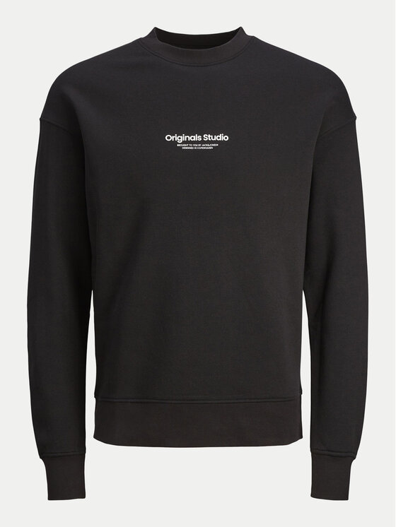 Jack&Jones Jack&Jones Majica dugih rukava Vesterbro 12241694 Crna Relaxed Fit