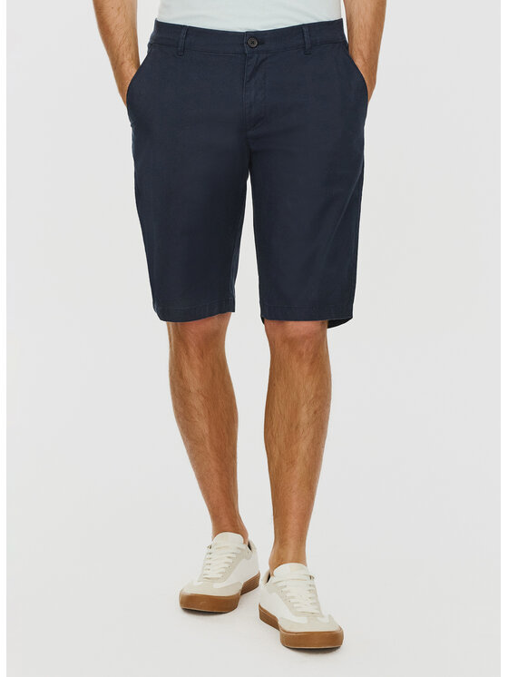 Pako Lorente Pako Lorente Szorty materiałowe P24SF-WS-005 Granatowy Classic Fit