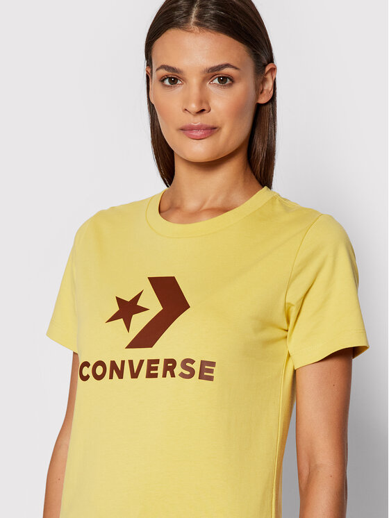 Converse T shirt Star Chevron 10018569 A35 Jaune Standard Fit