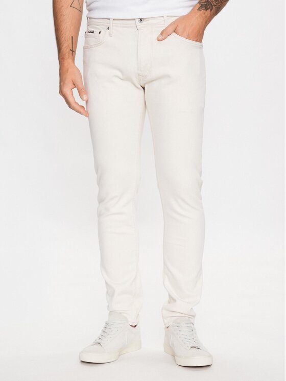 Pepe Jeans Džinsi Stanley PM20632 Balts Skinny Fit