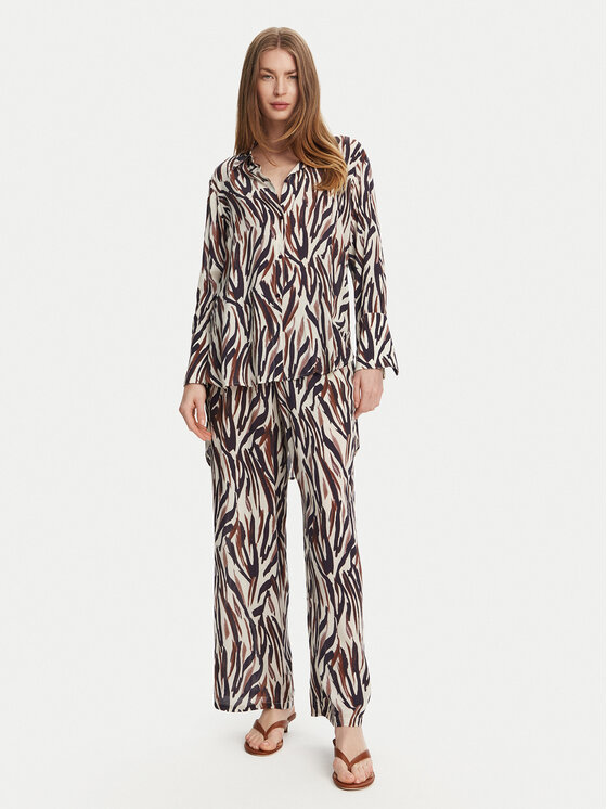 Selmark Selmark Ing és szövetnadrág szett BL676 Barna Relaxed Fit