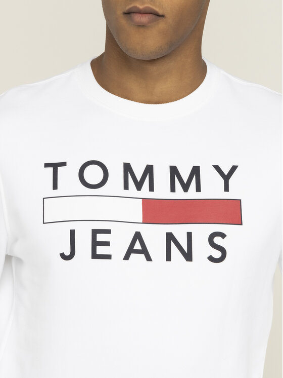 Tommy Jeans Tommy Jeans Džemperis Tjm Essential Graphic Crew DM0DM07413 Balta Regular Fit