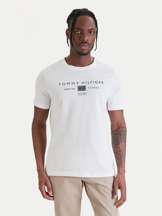 Tommy Hilfiger Tommy Hilfiger Póló Brand Love MW0MW42365 Fehér Regular Fit