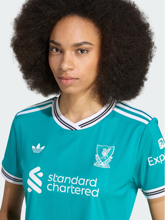 adidas adidas Top Liverpool FC 25/26 Third Cropped Jersey Zielony Regular Fit