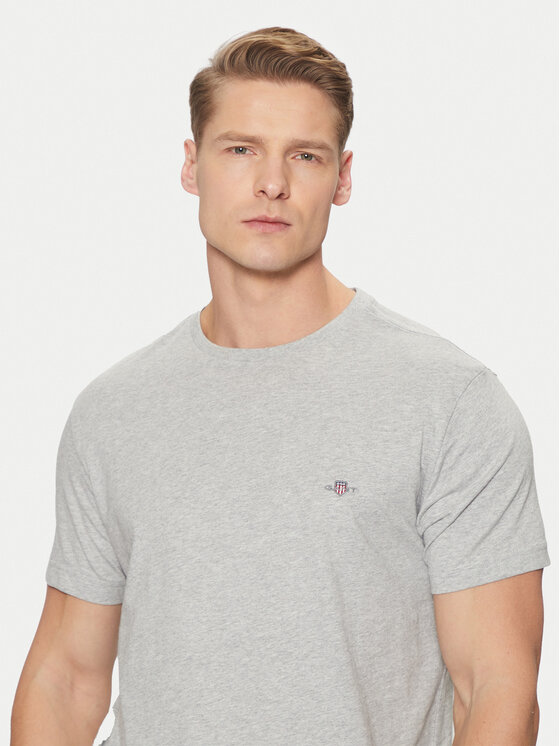 Gant Gant Tricou Shield 2003185 Gri Slim Fit