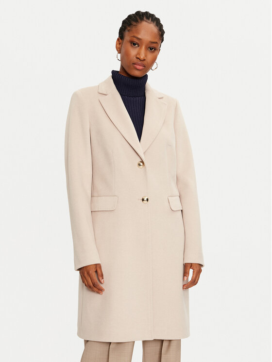 Maryley Maryley Преходно палто 24IB808/14CA Бежов Regular Fit
