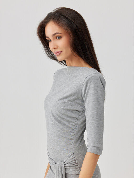 Roco Fashion Roco Fashion Každodenné šaty Lidiana Sivá Slim Fit
