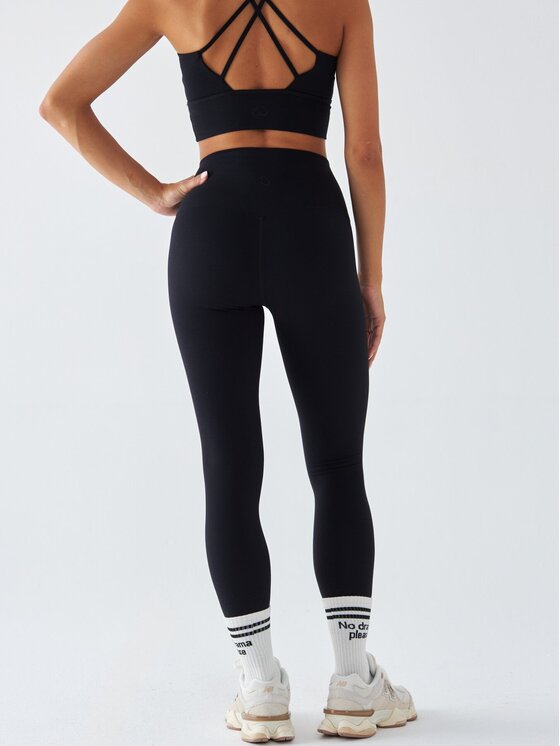 BeShaped BeShaped Legginsy Sportowe - Morning Dew Czarny Shaping Fit