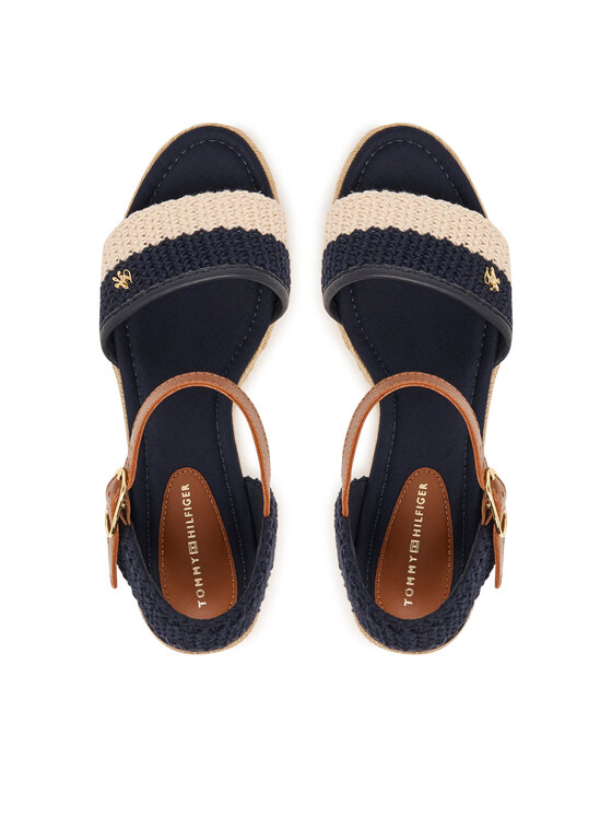 Tommy Hilfiger Tommy Hilfiger Espadrillas Mid Espad Wedge Crochet FW0FW09516 Blu scuro