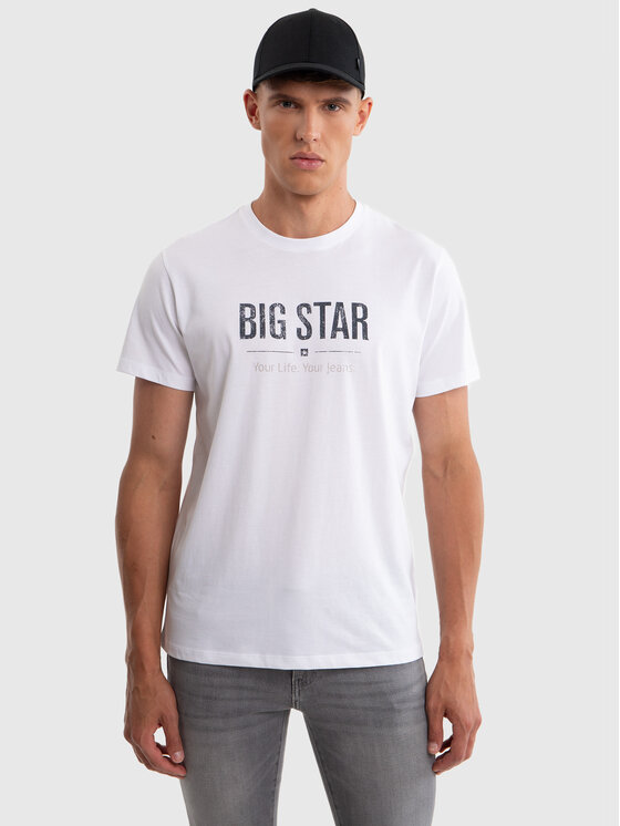 BIG STAR BIG STAR T-Shirt BRUNO Biały Basic Fit