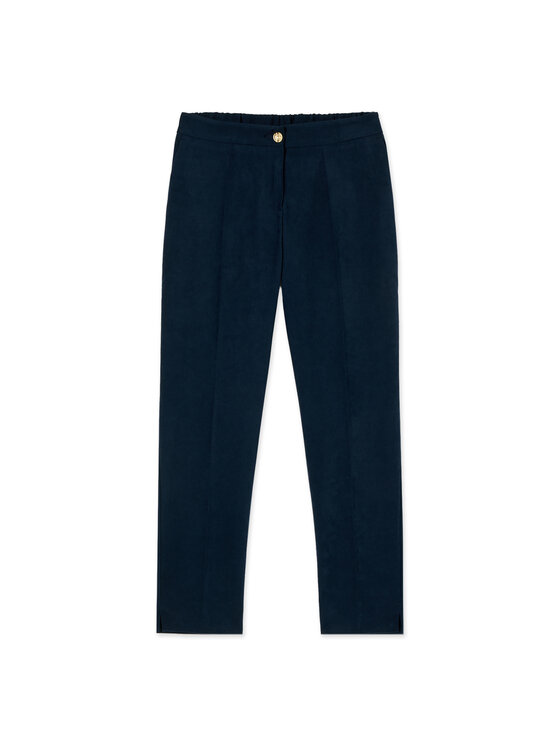 Oltre Oltre Spodnie materiałowe P062R009574N034 Niebieski Regular Fit