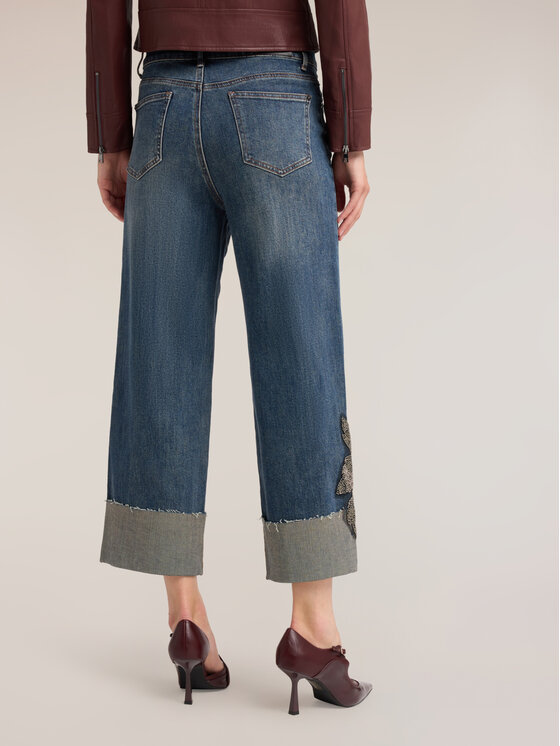 Motivi Motivi Jeansy P494Q004743N024 Turkusowy Cropp Fit