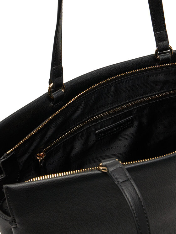 Tommy Hilfiger Tommy Hilfiger Torbica Th Legacy Tote AW0AW17197 Crna