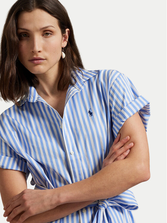 Polo Ralph Lauren Polo Ralph Lauren Φόρεμα πουκάμισο 211959911001 Μπλε Regular Fit