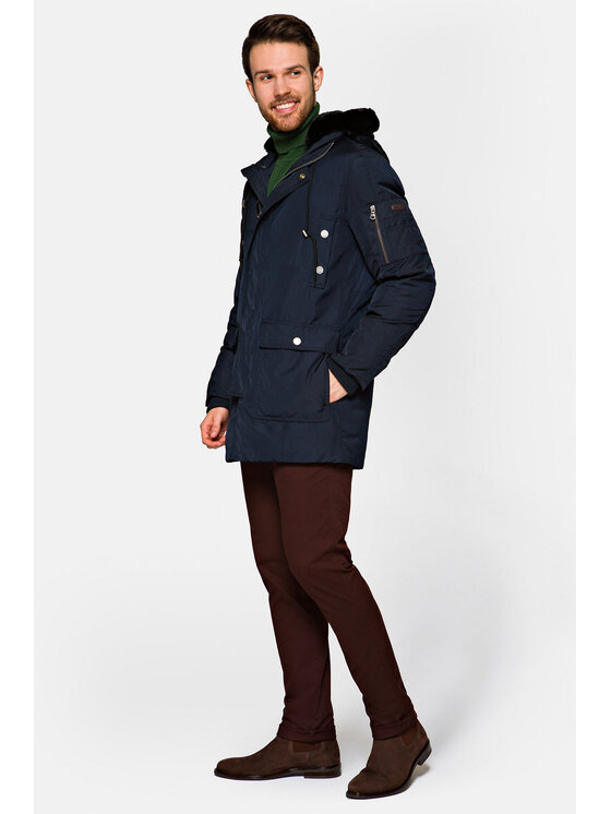 Lancerto Lancerto Parka Sigurd Granatowy Regular Fit