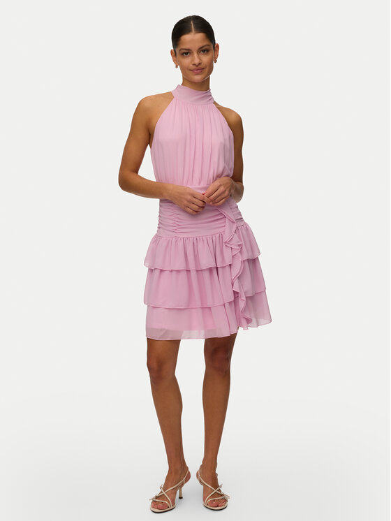 Vero Moda Vero Moda Koktejlové šaty Serena 10348178 Ružová Regular Fit