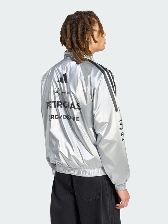 adidas adidas Kurtka przejściowa 172249 Srebrny Oversize
