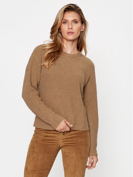 TWINSET Sveter 232TT3330 Hnedá Regular Fit