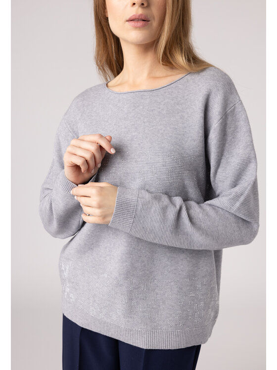 QUIOSQUE QUIOSQUE Sweter QUIOSQUE 6VL004201 Szary Regular Fit