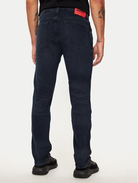 HUGO Hugo Jeans hlače 50522152 Mornarsko modra Slim Fit