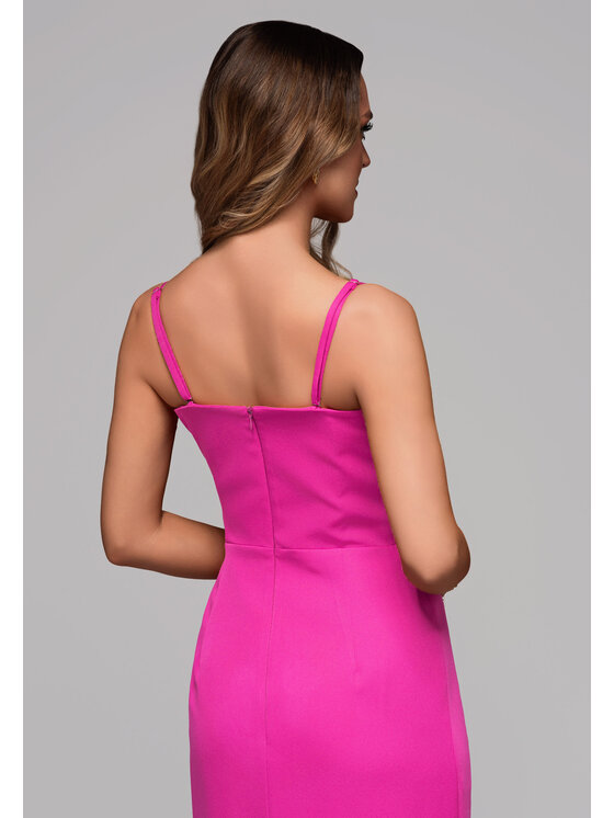 Ombre Ombre Sukienka wieczorowa LA-OM-DLR094 Różowy Regular Fit