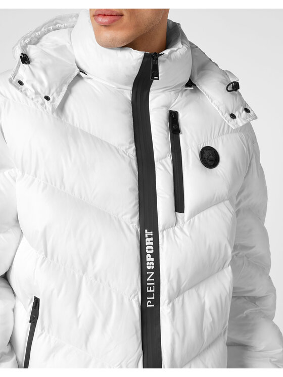 Plein Sport Plein Sport Giubbotto invernale 53 Bianco Regular Fit