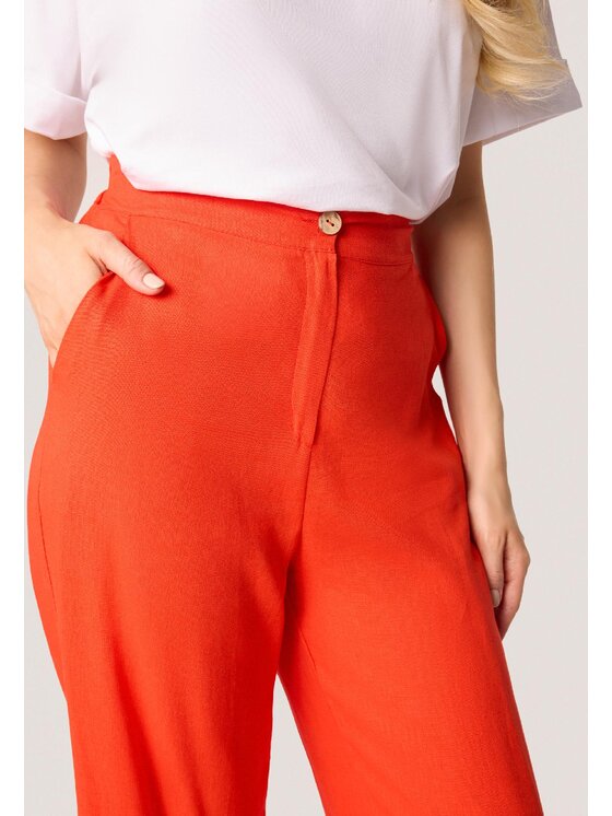 QUIOSQUE QUIOSQUE Dámské kalhoty Quiosque 3UI001601 Červená Regular Fit