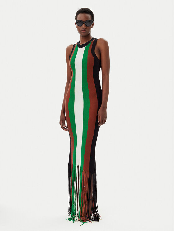 Silvian Heach Silvian Heach Rochie tricotată GPP25026VE Verde Regular Fit