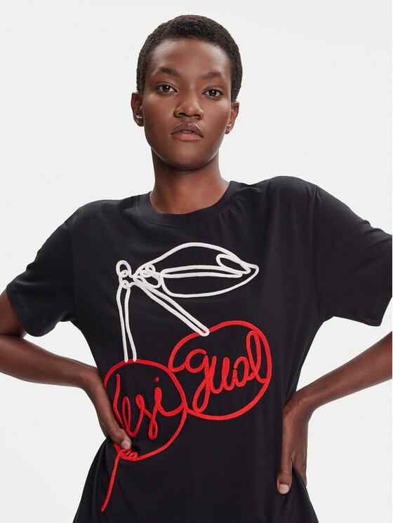 Desigual Desigual T-Shirt Berlin 25WWTK51 Μαύρο Regular Fit