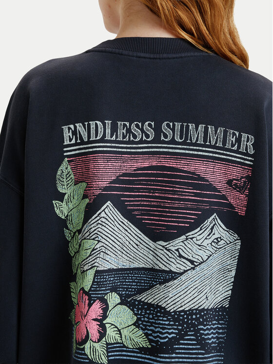 Roxy Roxy Mikina Saturday Night Vibes ERJKD03540 Čierna Oversize