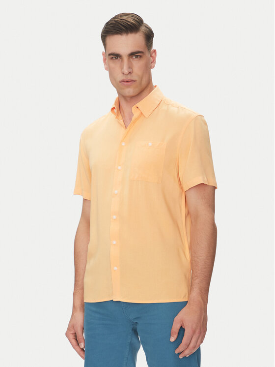 Blend Blend Košile 20716363 Oranžová Regular Fit