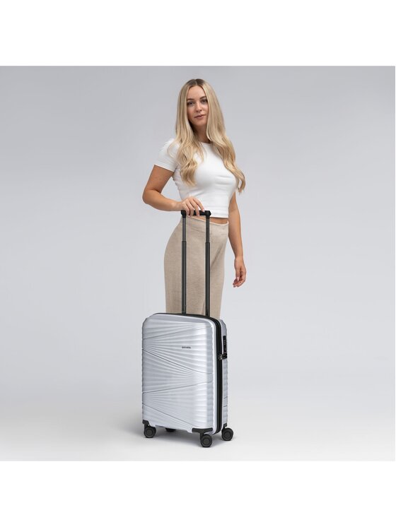 Pactastic Pactastic Walizka kabinowa 276292 Srebrny