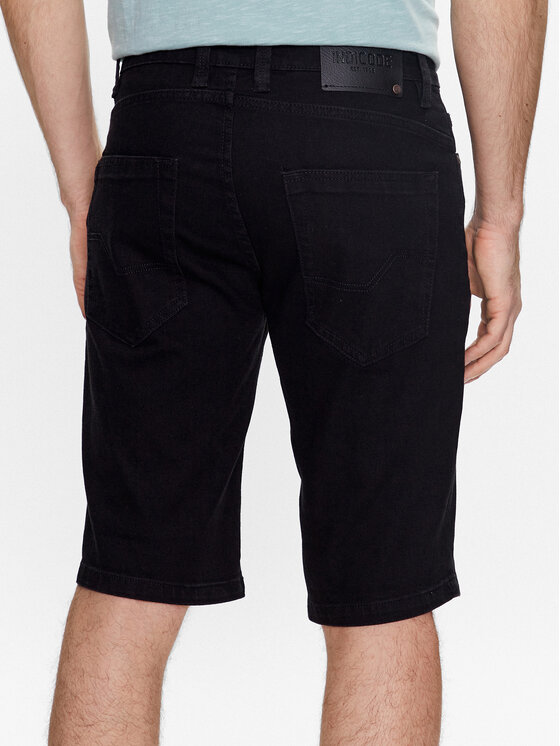 INDICODE INDICODE Szorty jeansowe Kaden 70-100 Czarny Regular Fit