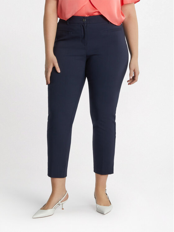 Fiorella Rubino Fiorella Rubino Pantaloni di tessuto P949L102088N034 Blu Slim Fit